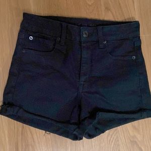 American Eagle black Hi-rise shorts